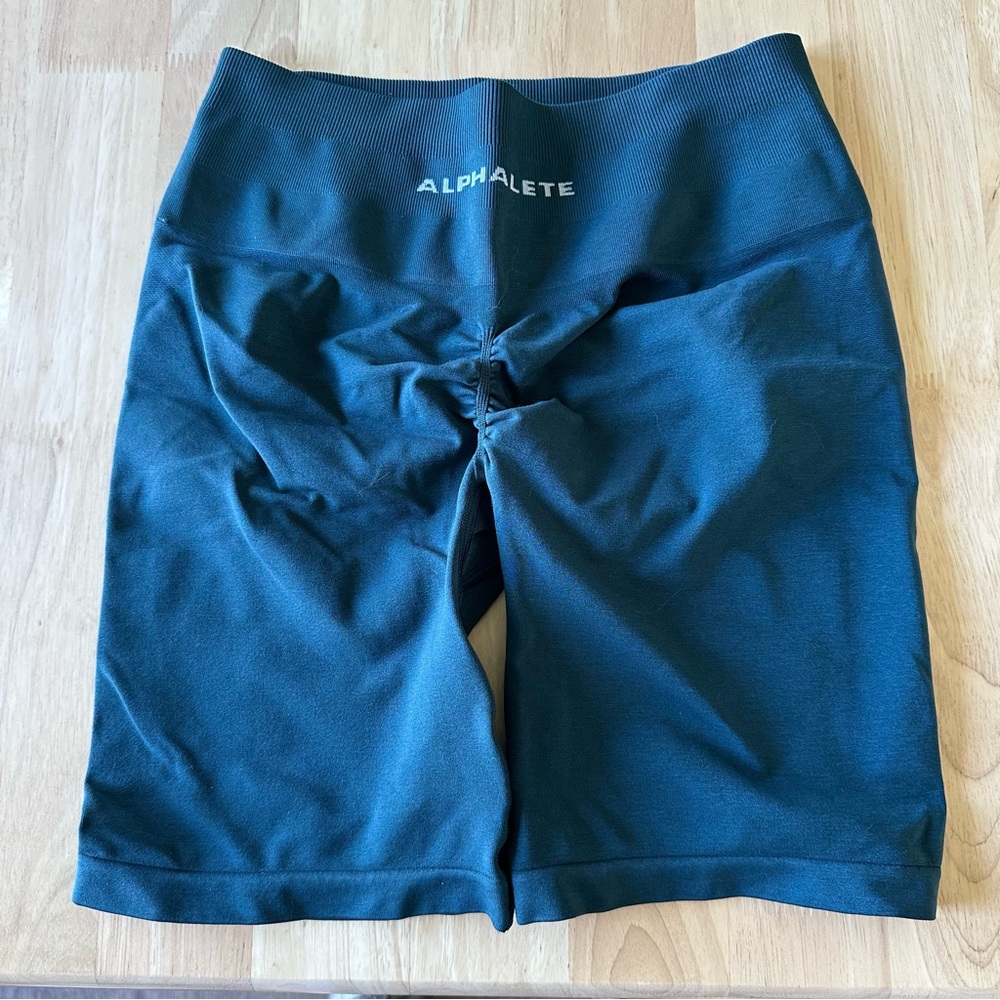 Alphalete Amplify Teal Biker Shorts